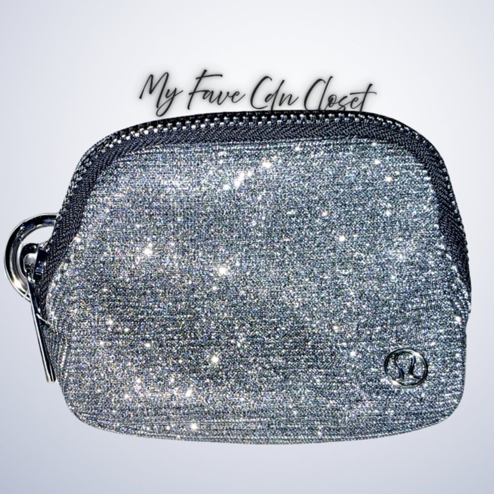 NEW** Lululemon Shimmering Glitter Graphite Silver Everywhere Nano Belt Bag